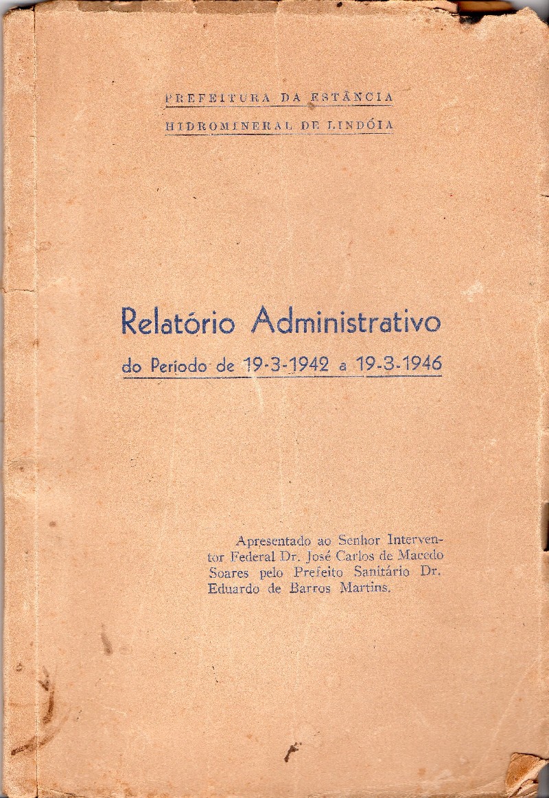 Relatório Administrativo 1942 a 1943 de Águas de L